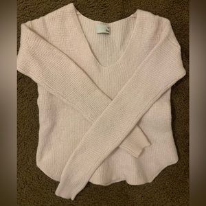 Aritzia Wilfred Free Wolter V Neck Sweater in Baby Pink